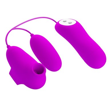 PRETTY LOVE - SUCTION & VIBRO-BULLETS, 12 vibration functions 12 sucking functions